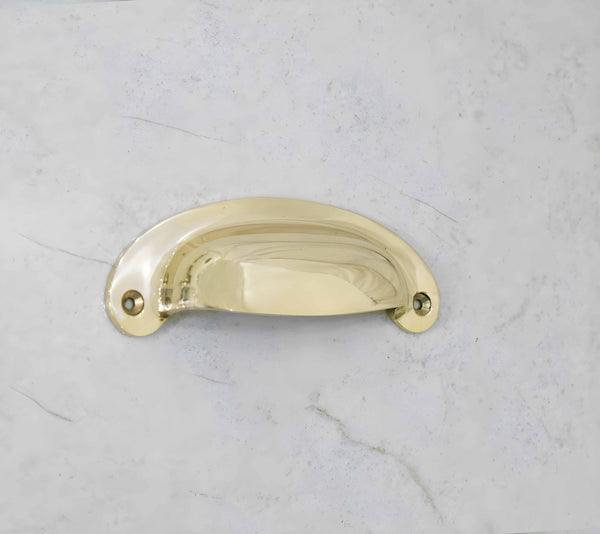 Victorian Bin Pulls - Unlacquered Polished Brass