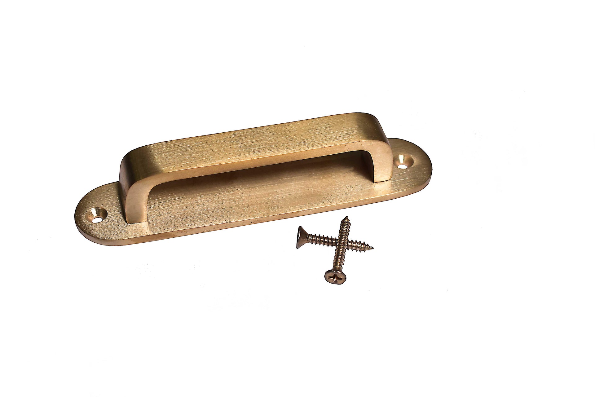 Unlacquered Brass Brushed Round Drawer Pulls with Backplate