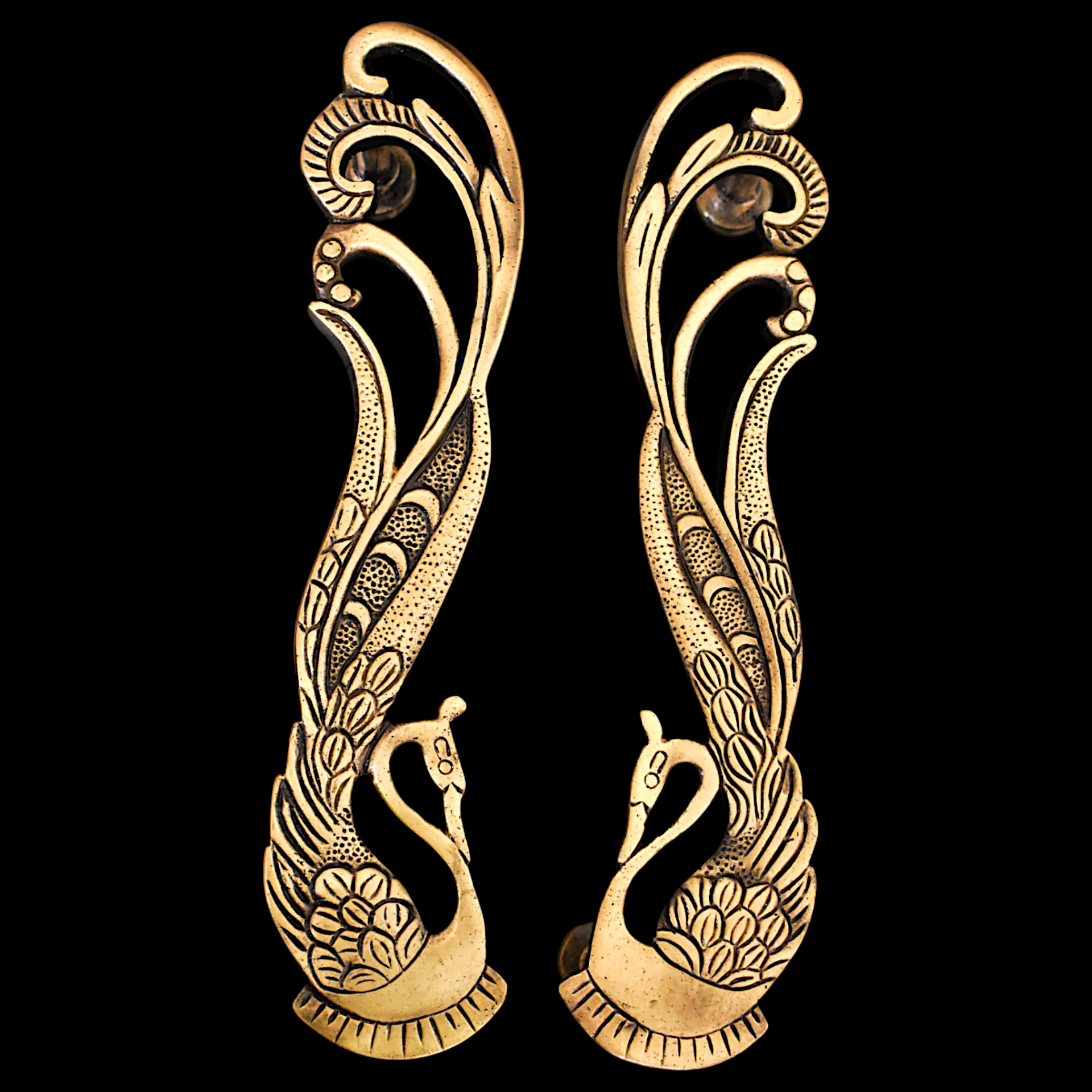 Brass Antique Peacock Door handle