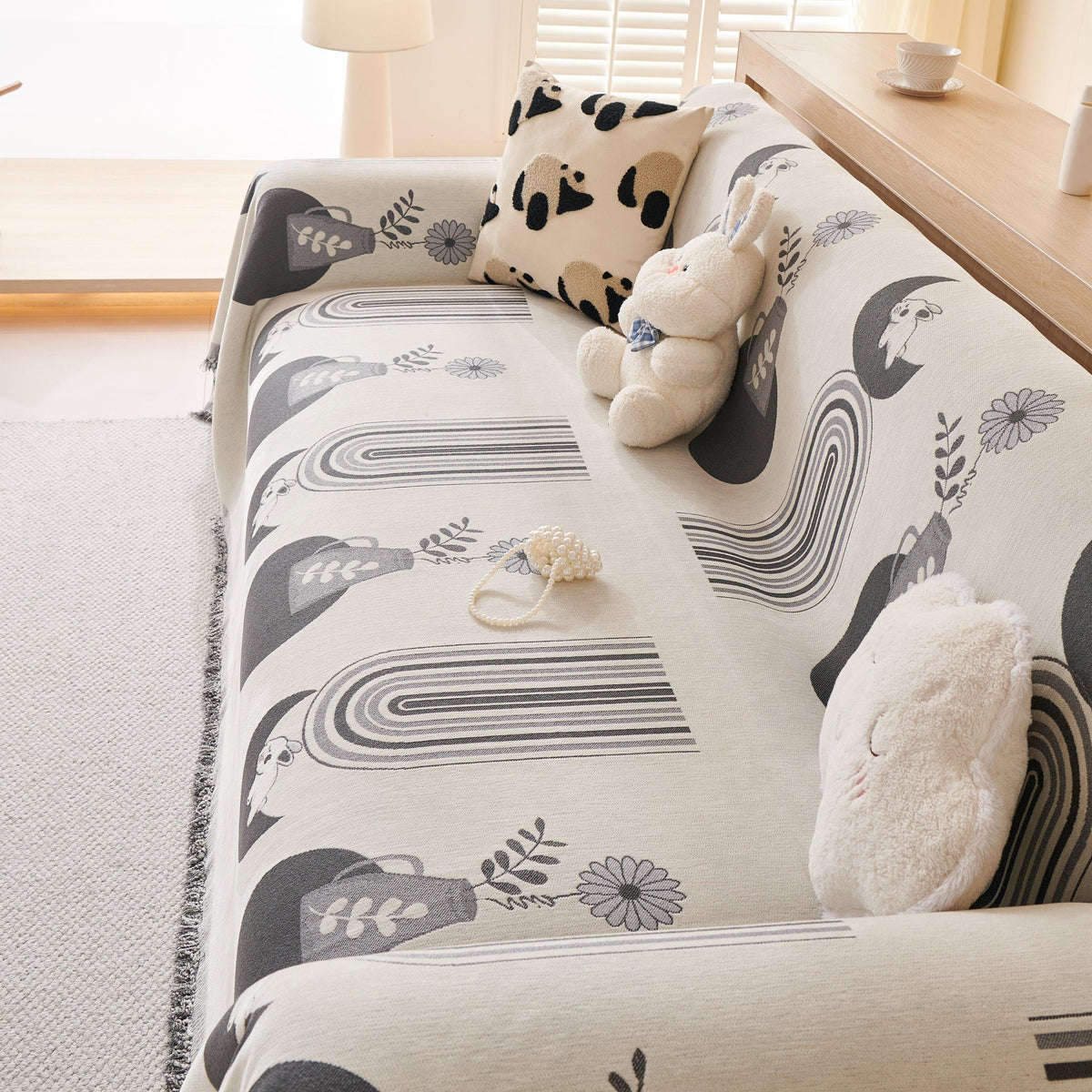 Decorative Throw Blankets for Couch Reversible Chenille Furniture Throw Covers for Sectional Sofa