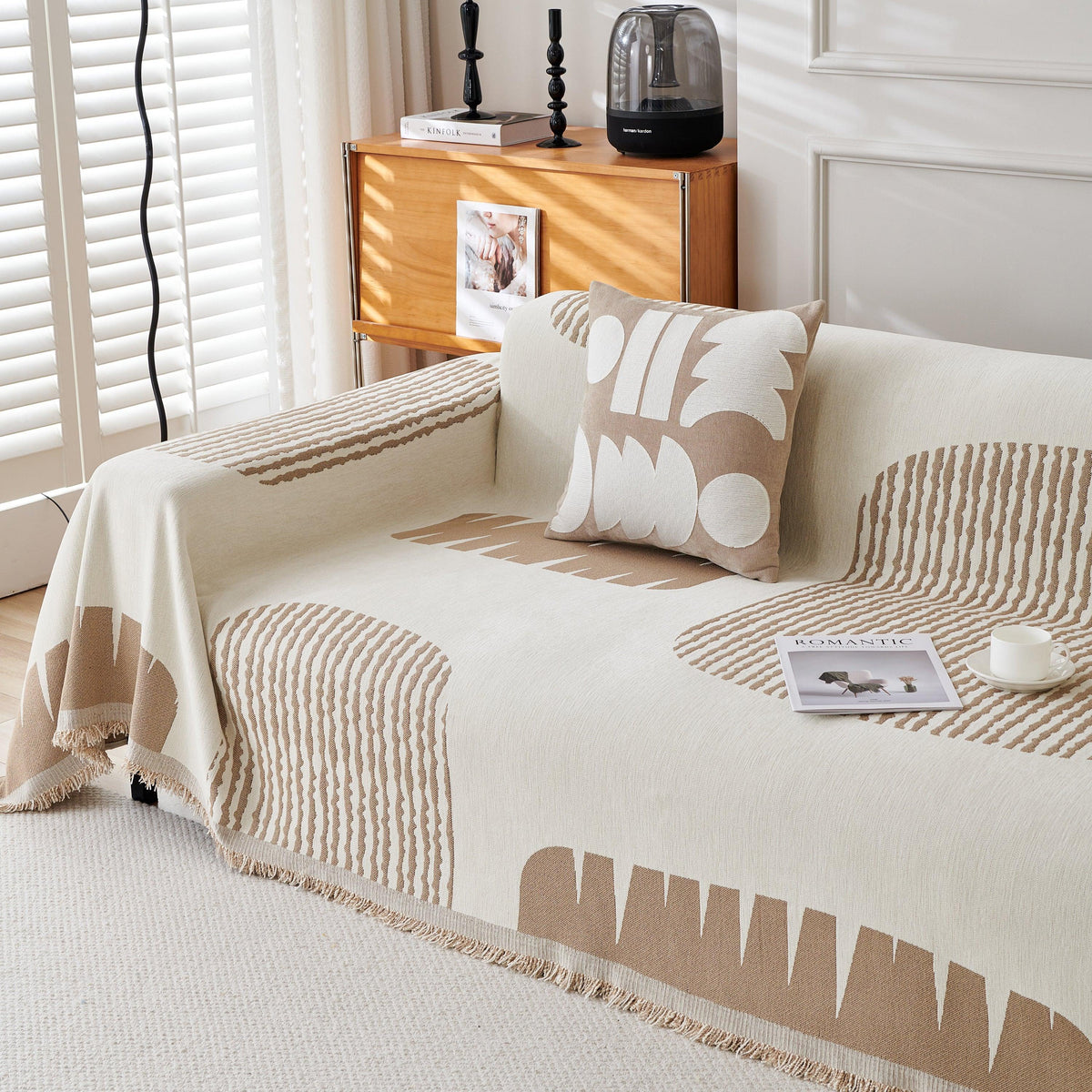 Soft Cozy Chenille Sofa Throw Blanket and Sectional Seat Covers, Scratch Resistant Sofa Couch Covers