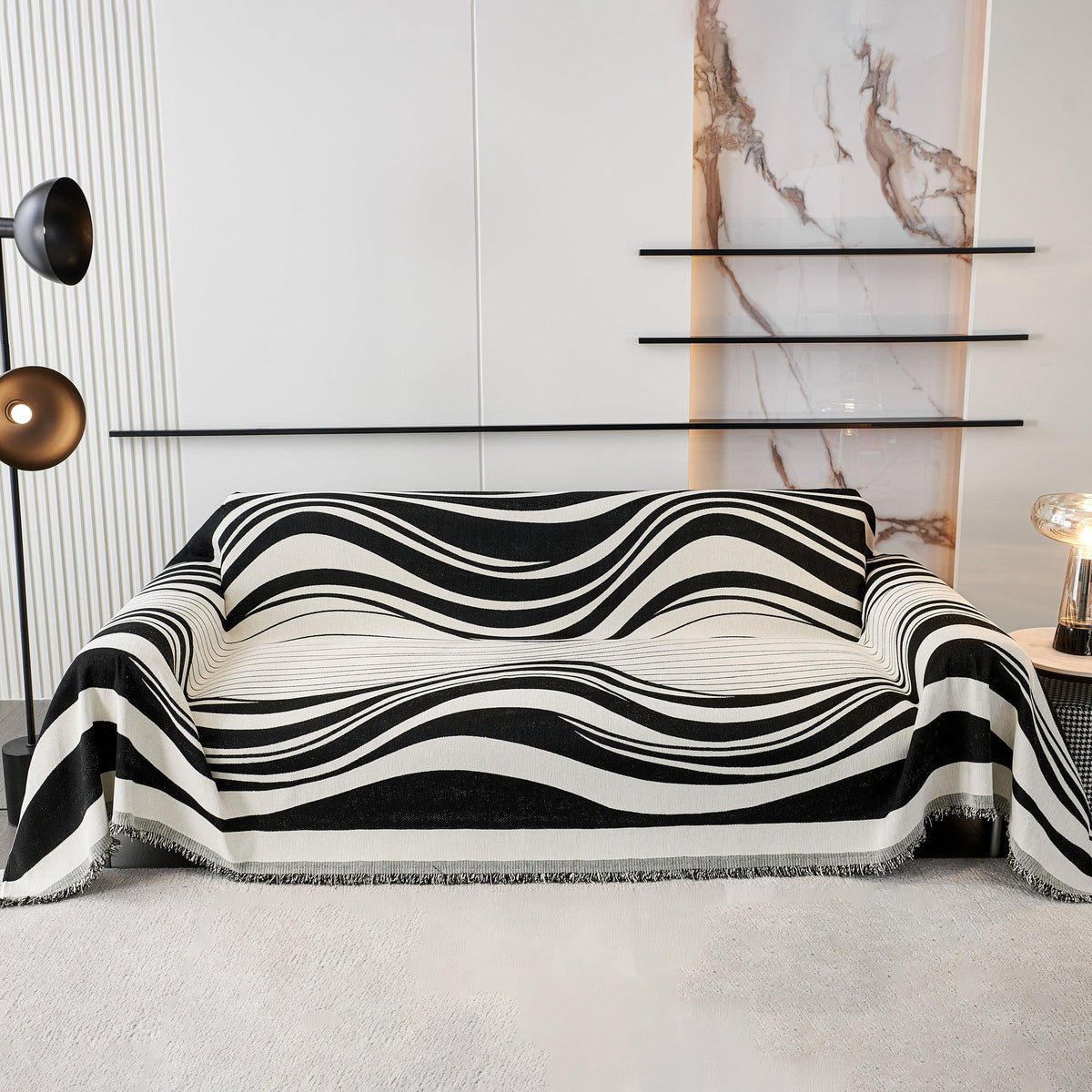 Soft Cozy Curved Throw Blankets for Couch, Sofa, Bed, Travel, Decorative Blankets for Women, Men, Kids Gift