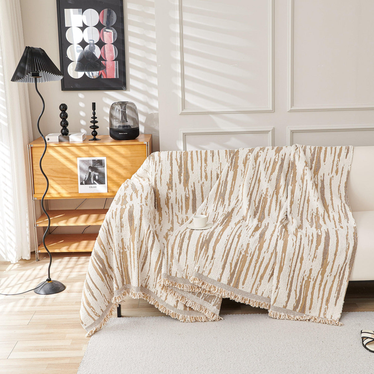 Reversible Sofa Throw Blanket, Couch Cover Sofa Slipcover for Most Shape Sofas