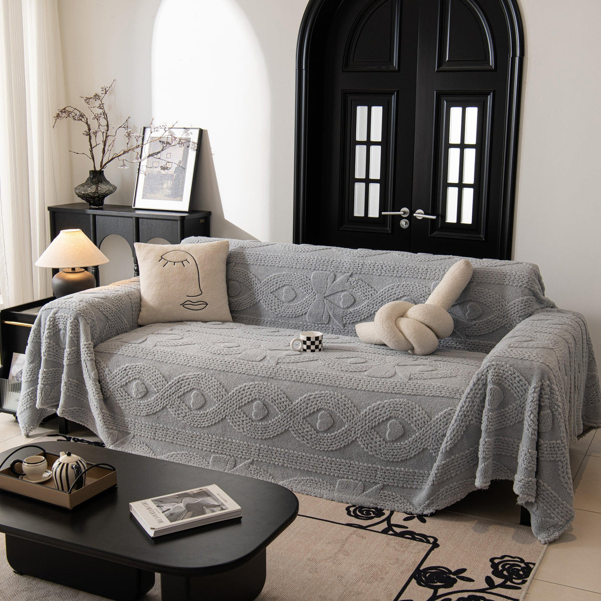 Soft Plush Fleece Throw Blanket for Couch Solid Cute Warm Couch Cover Blanket for Winter