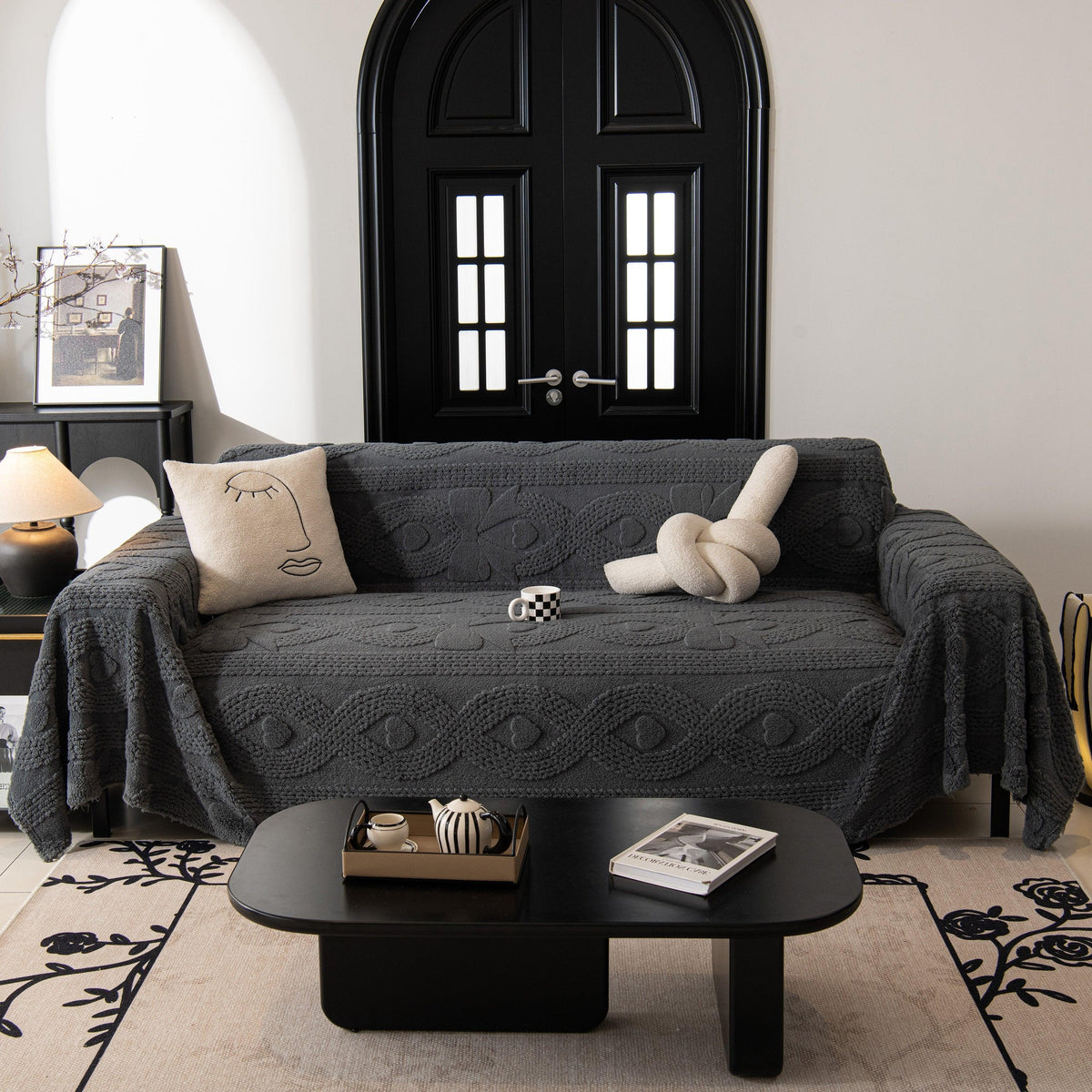 Soft Plush Fleece Throw Blanket for Couch Solid Cute Warm Couch Cover Blanket for Winter