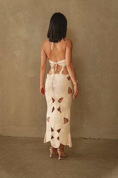 Isla Crochet Dress in Cream