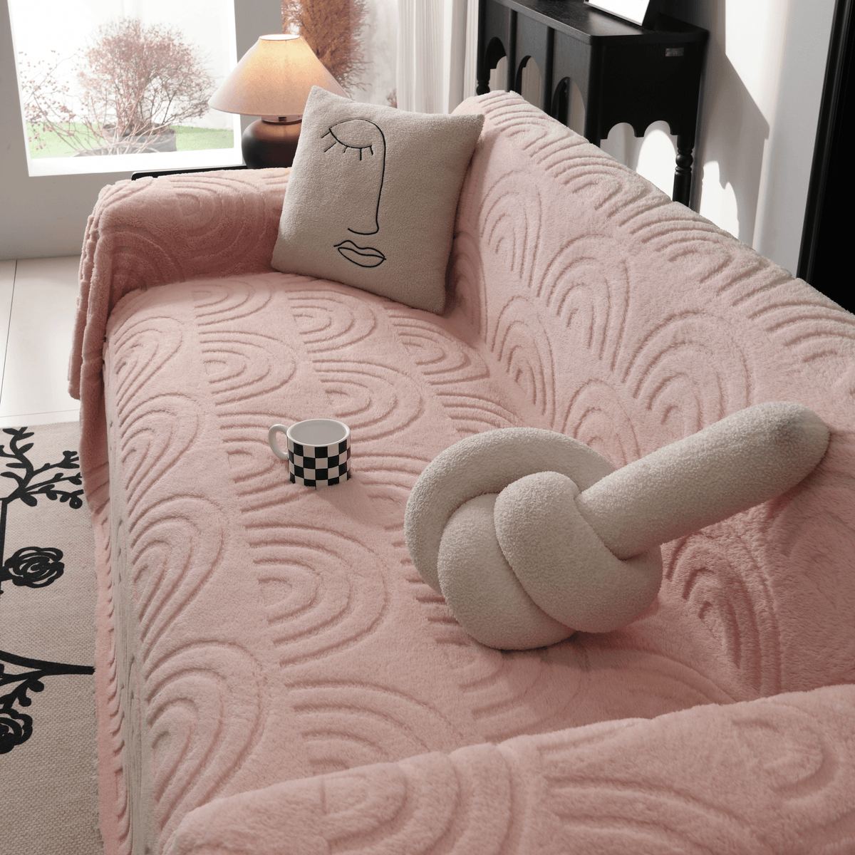 Plush Warm Decor Couch Cover Soft Jacquard Fleece Throw Blankets for Bed Couch Sofa Chair