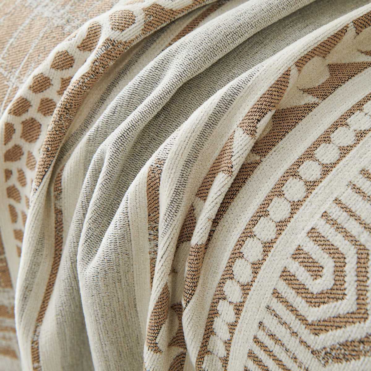 Chenille Sofa Cover Throw Blanket, Boho Geometric Scratch Proof Couch Protector
