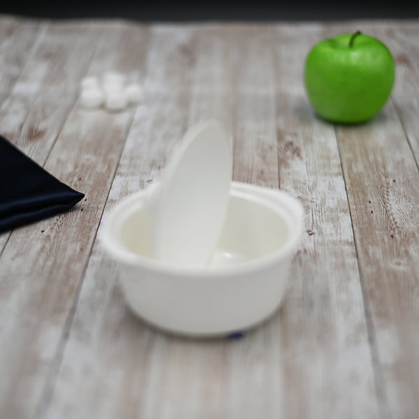White Soup Cup With Lid 4.5