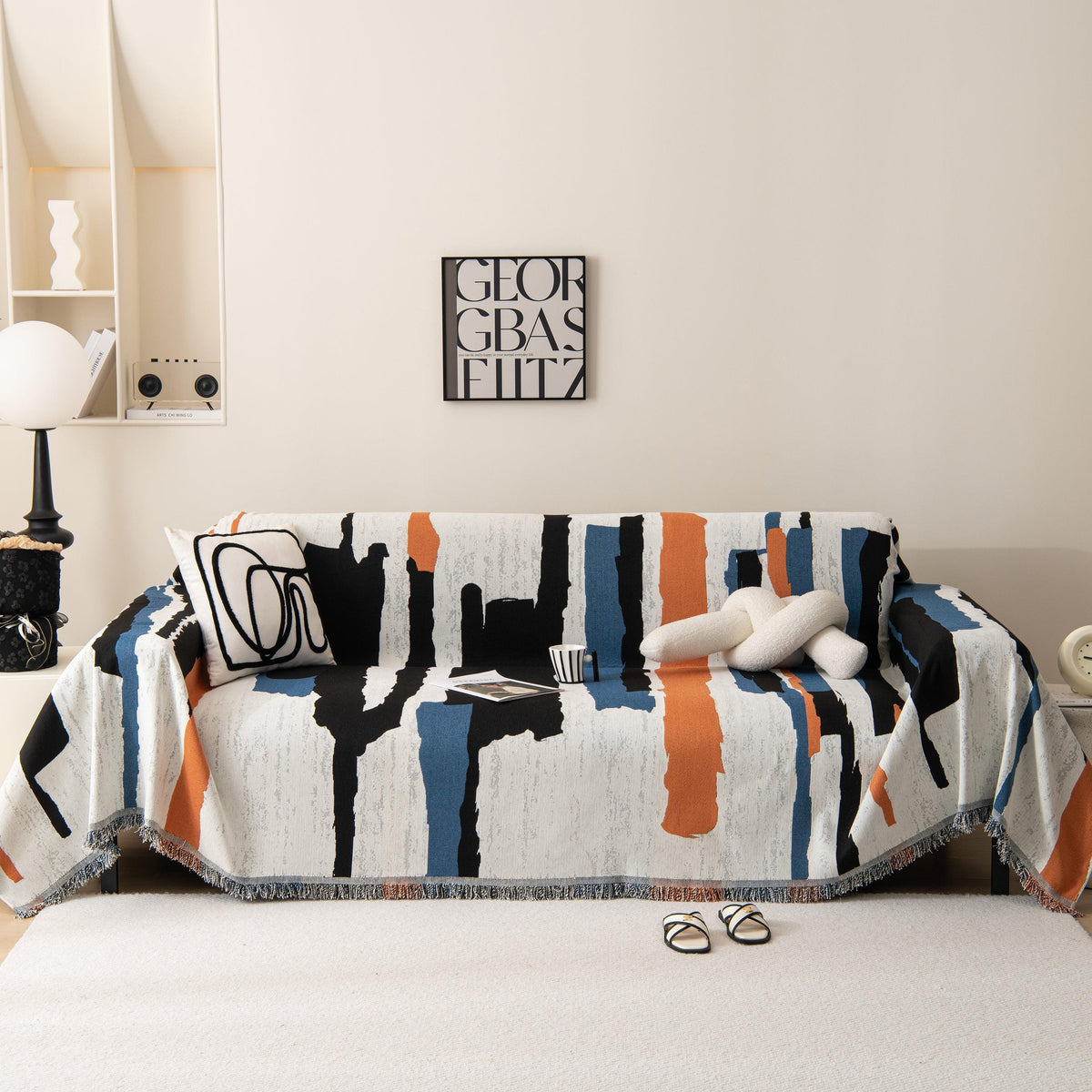 Colorful Chenille Sofa Throw Cover, Fashionable Soft Washable Couch Protector, Sectional Sofa Covers