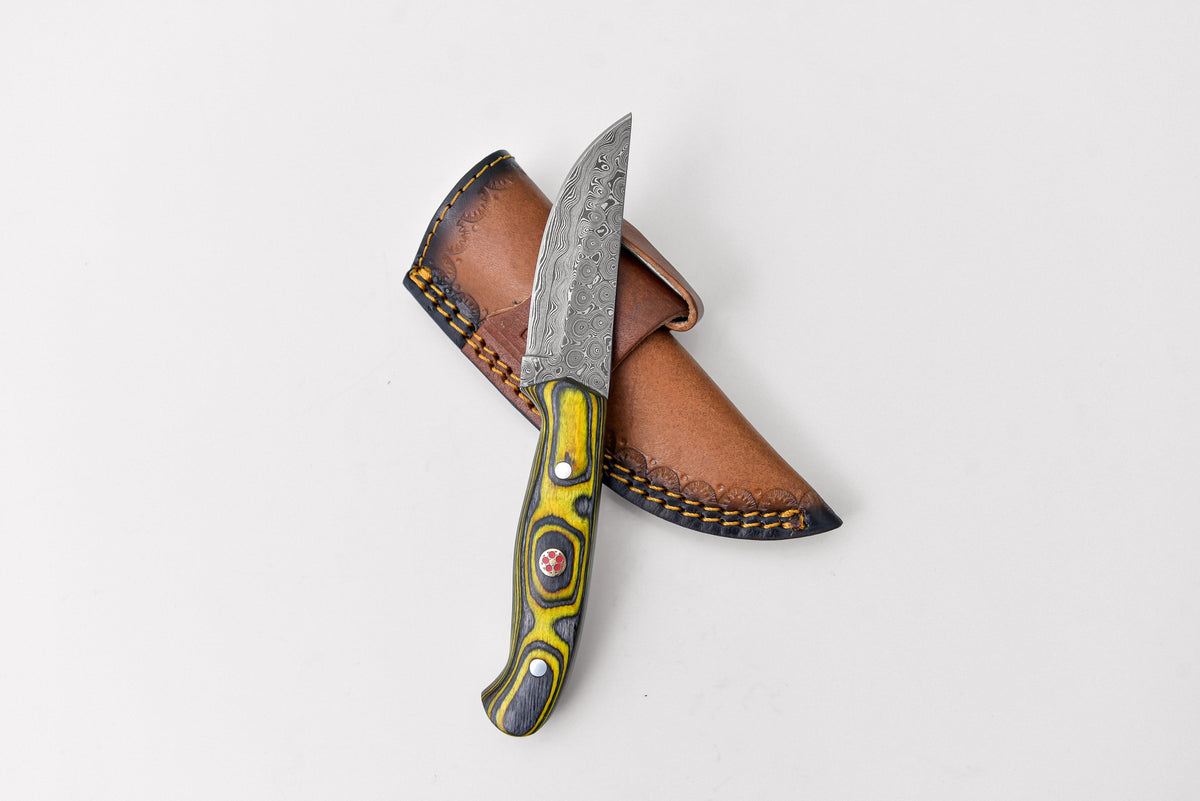 Custom Titan Pointer- Damascus knife/ Sharp point/ Hunting/ EDC