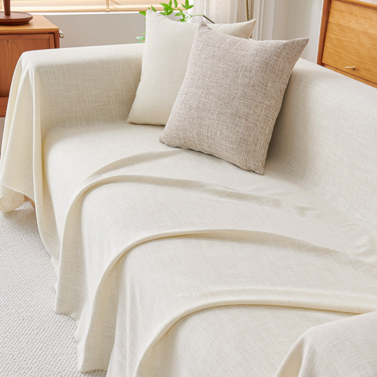 Sofa Slipcovers Cotton Sheet Blanket, Furniture Decor Pet Protector Stylish Throws for Sectional Couch