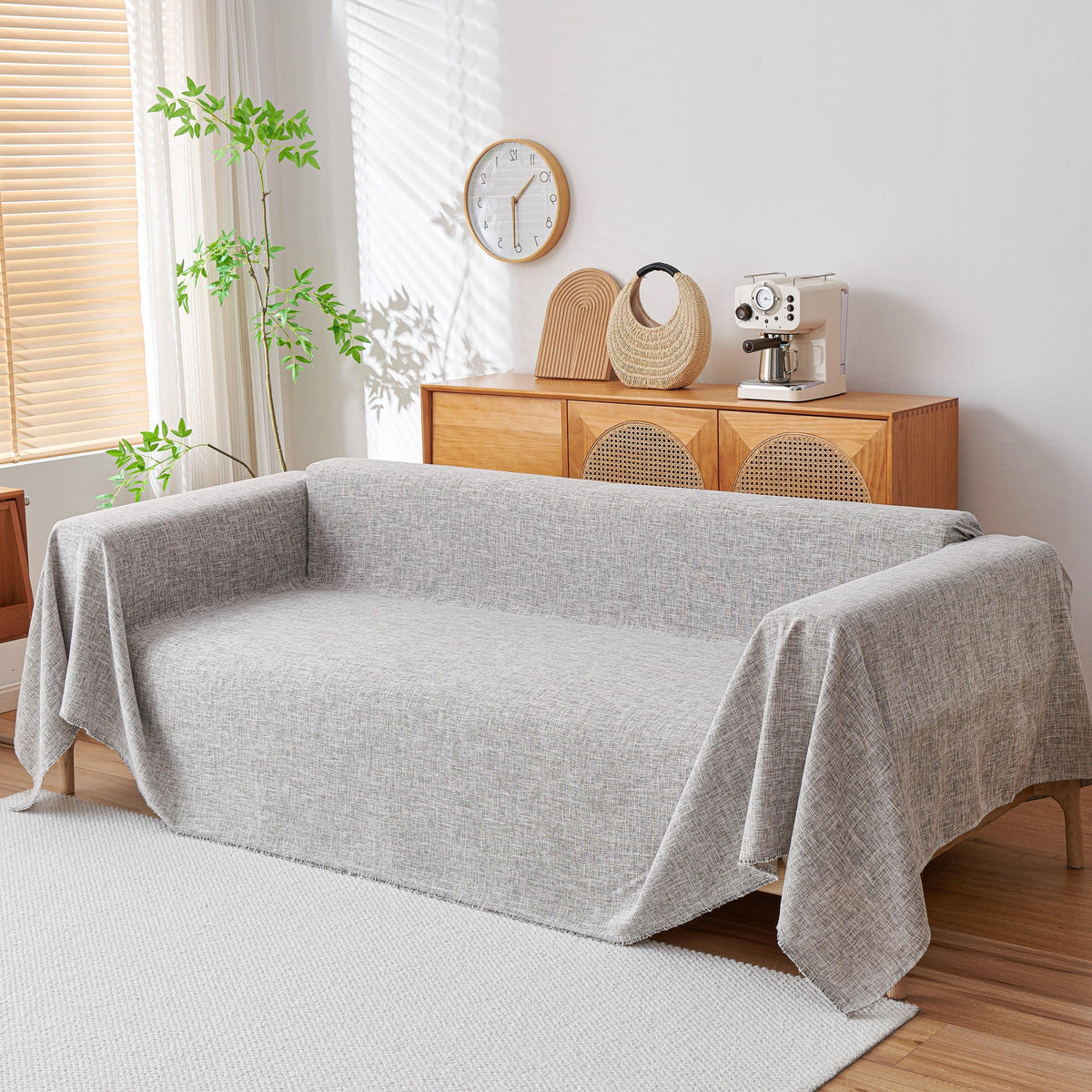 Sofa Slipcovers Cotton Sheet Blanket, Furniture Decor Pet Protector Stylish Throws for Sectional Couch