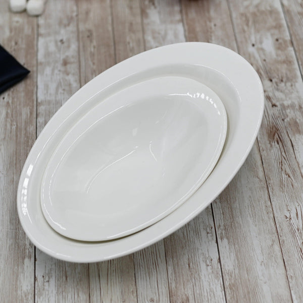 White Ceaser Salad Bowl 11