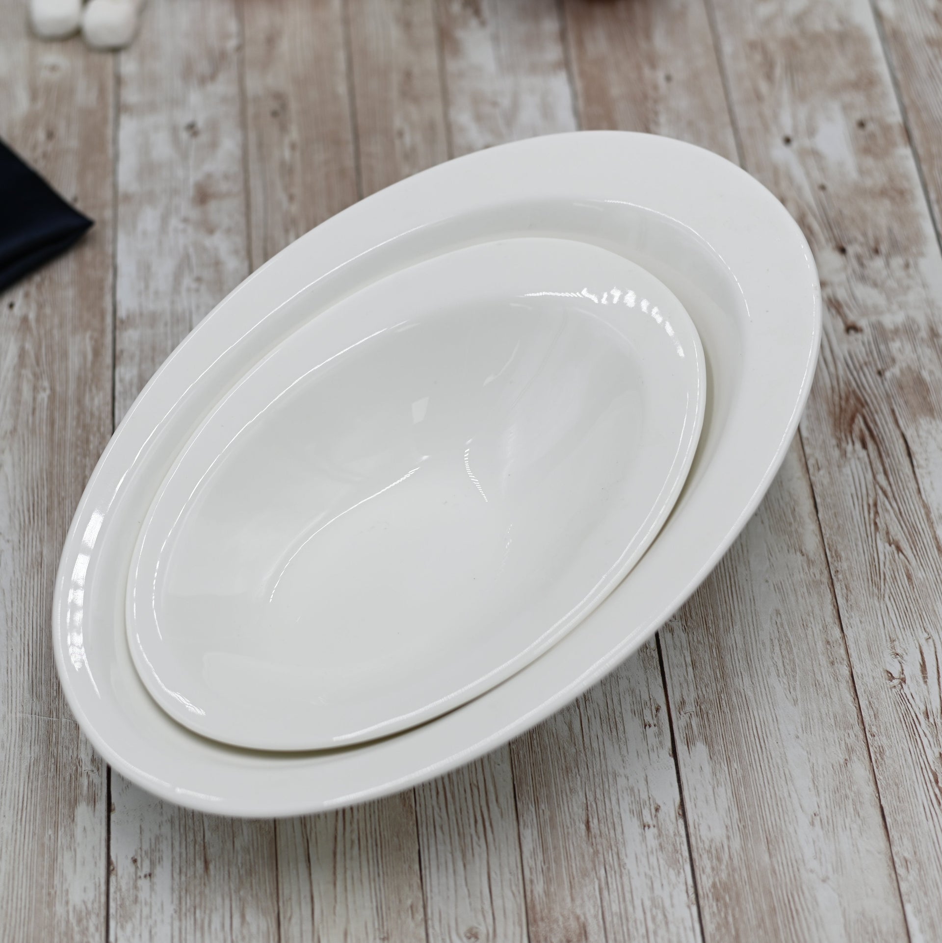White Ceaser Salad Bowl 8.5