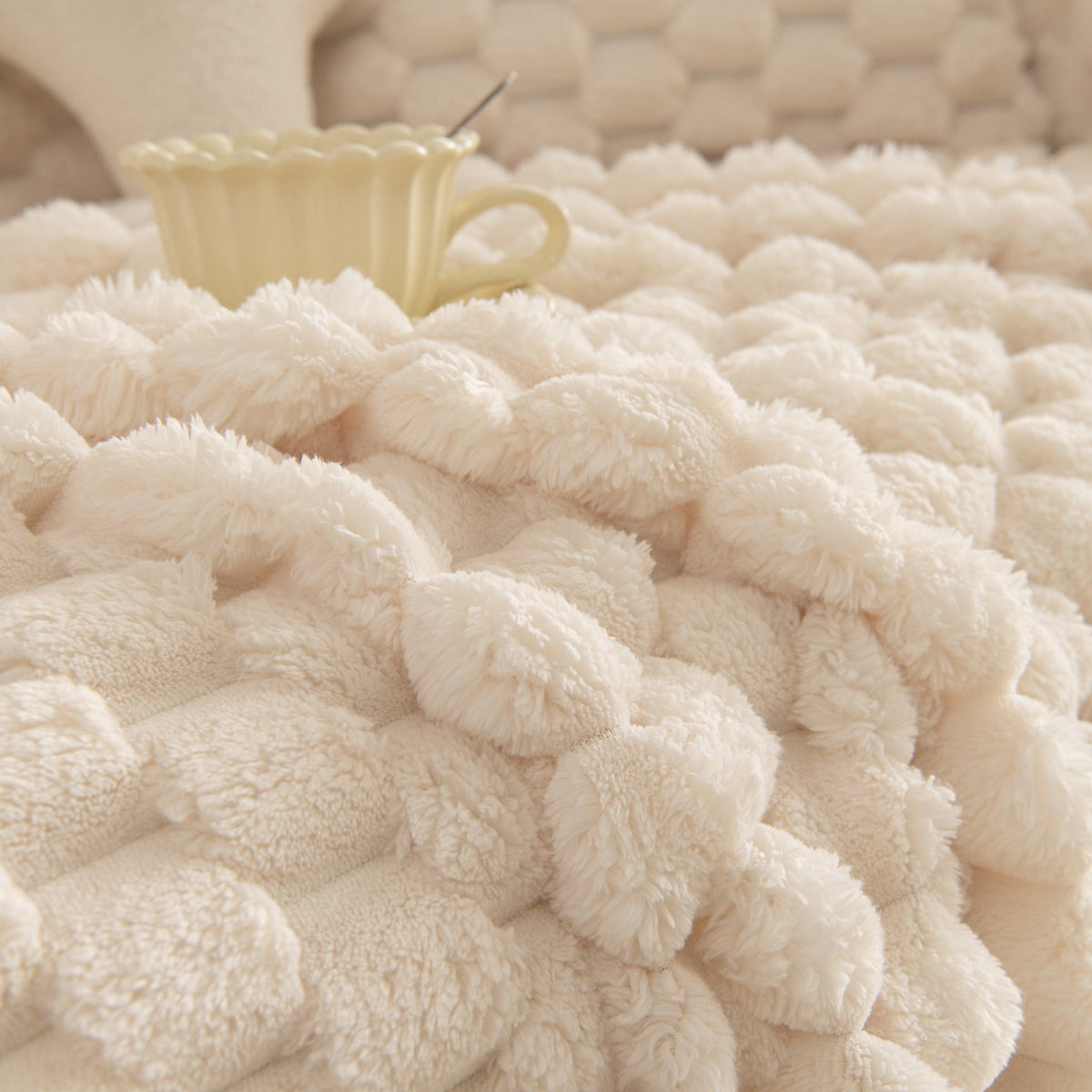 Thick Plush Faux Fur Couch Cover Blanket Warm Fuzzy Blanket Couch Protector for Winter