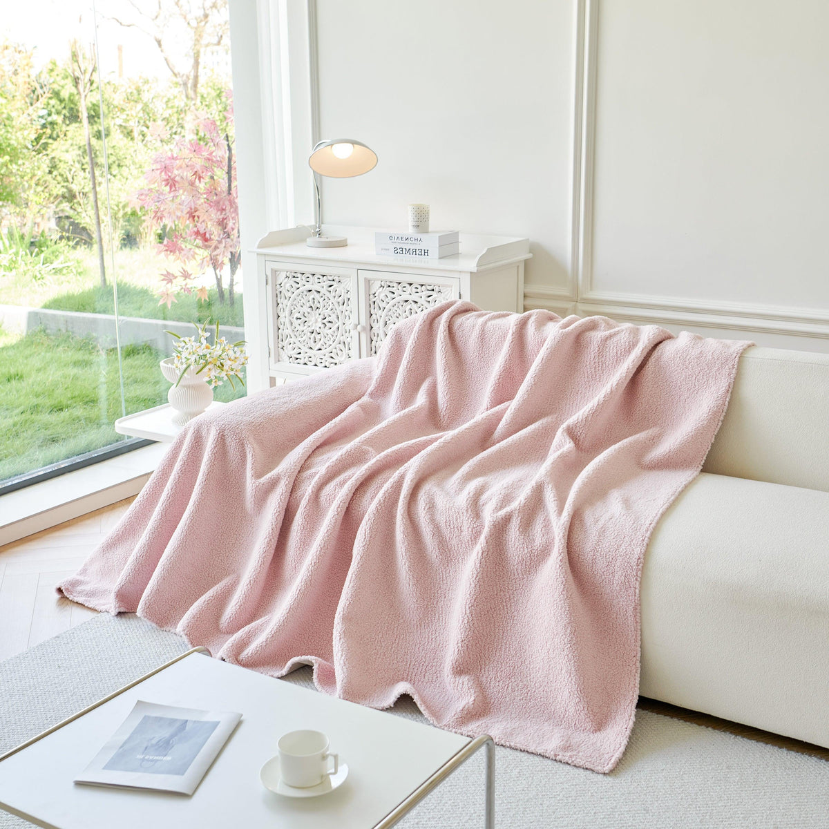 Thick Sherpa Fleece Sofa Protector Cover Stylish Durable Slipcovers for Couches and Chairs