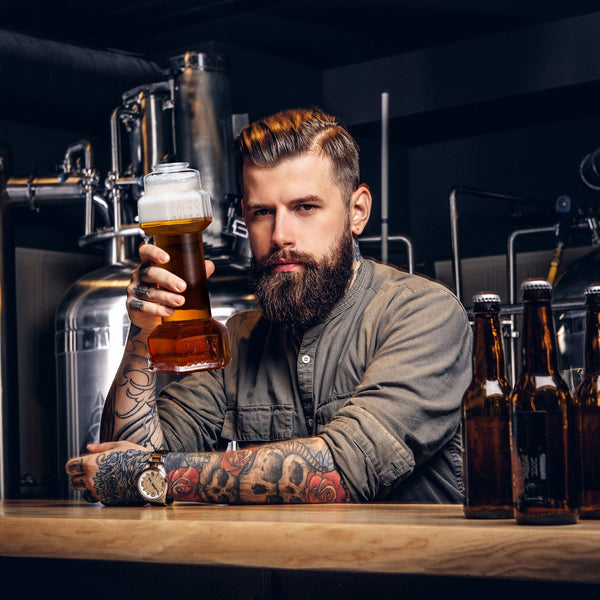 The Wine Savant SINGLE Set, Dumbbell Beer & Whiskey Glasses, Giant Lifting Beers 26oz Glass | Large Weightlifting to Scale Funny Beer Mug | For Men & Women Cool Beer Glasses Perfect, Gifts for Dad