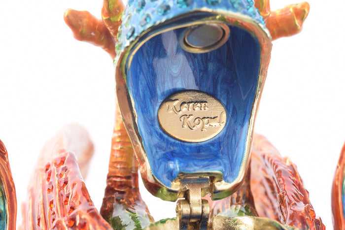 Colorful Peacock Trinket Box