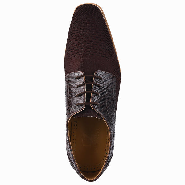 Gutta Lizard Print Leather Textile Casual Sneakers