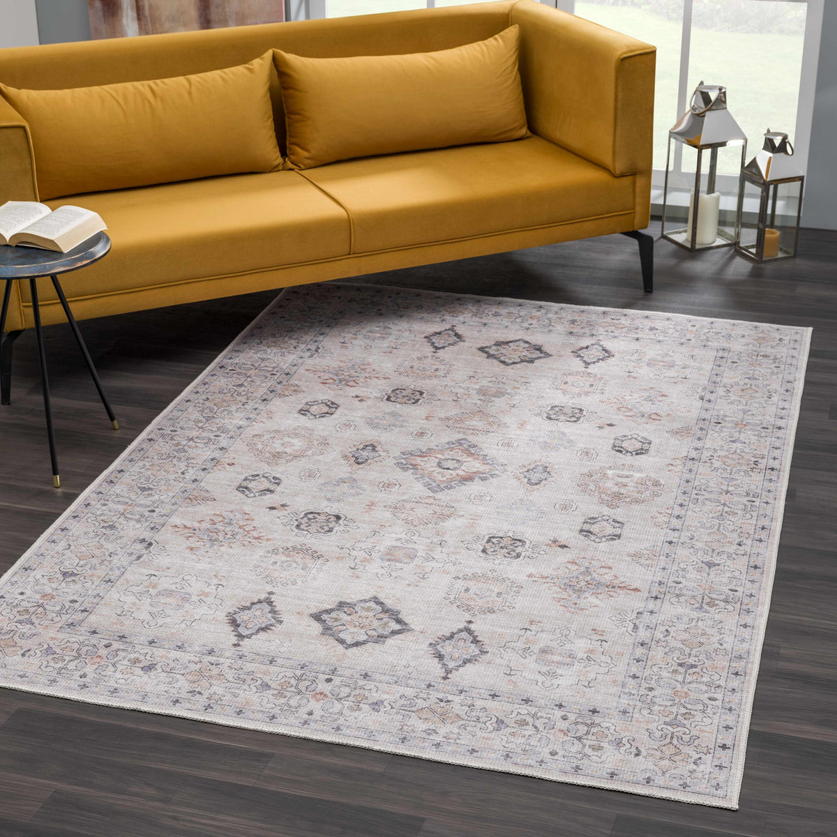 Beige Beckett Washable Rug - Clearance