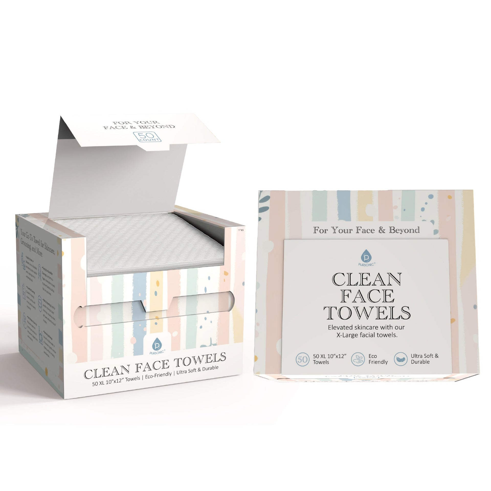Complete Head-to-Toe Cleansing Set – Advanced Facial Brush + Biodegradable Clean Towels + Bamboo Body Brush