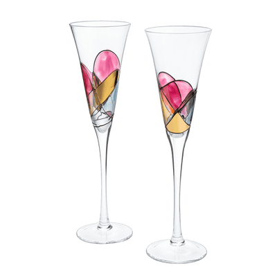 The Wine Savant Artisanal Hand Painted Renaissance Romantic Stained Glass Windows, Stemmed Hand Painted Glassware Gift Idea for Her/Him, Birthday, Housewarming, Gifts (6 OZ)