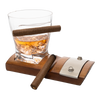 Cigar Glass Coaster With A Whiskey Cigar Glasses Slot To Hold Cigar Whiskey Glass Gi