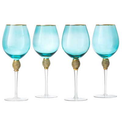 The Wine Savant Large Diamond Wine Glasses, 10