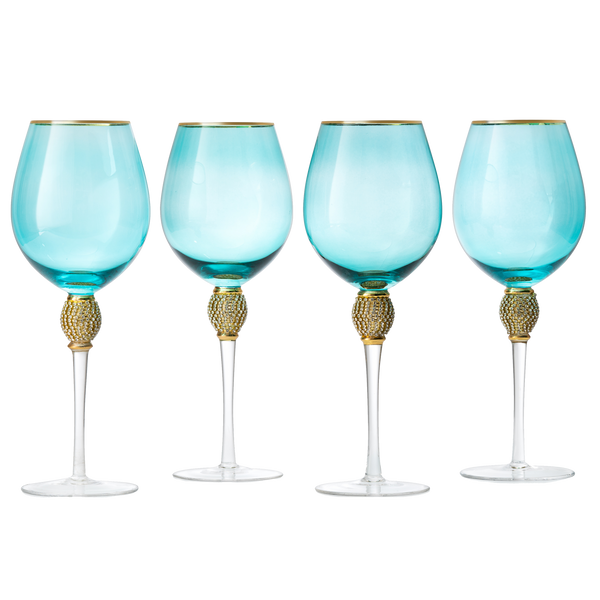 The Wine Savant Large Diamond Wine Glasses, 10