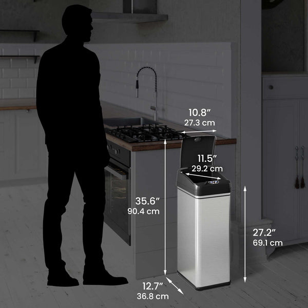 13 Gallon Sensor Trash Can with Pet-Proof Lid