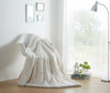 DaDa Bedding Luxury White Roses Fluffy Soft Sherpa Backside Faux Fur Throw Blanket (K11)