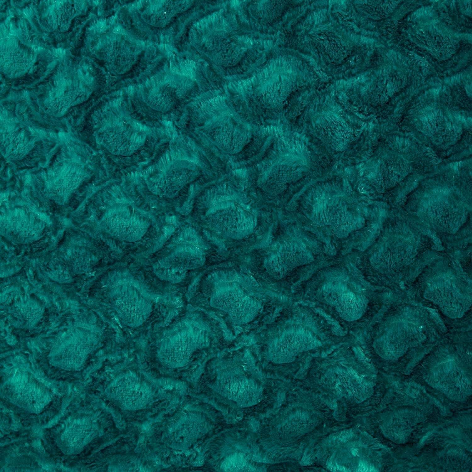 DaDa Bedding Mermaid Scales Emerald Green Blue w/ Sherpa Backside Faux Fur Throw Blanket (BL-171805)
