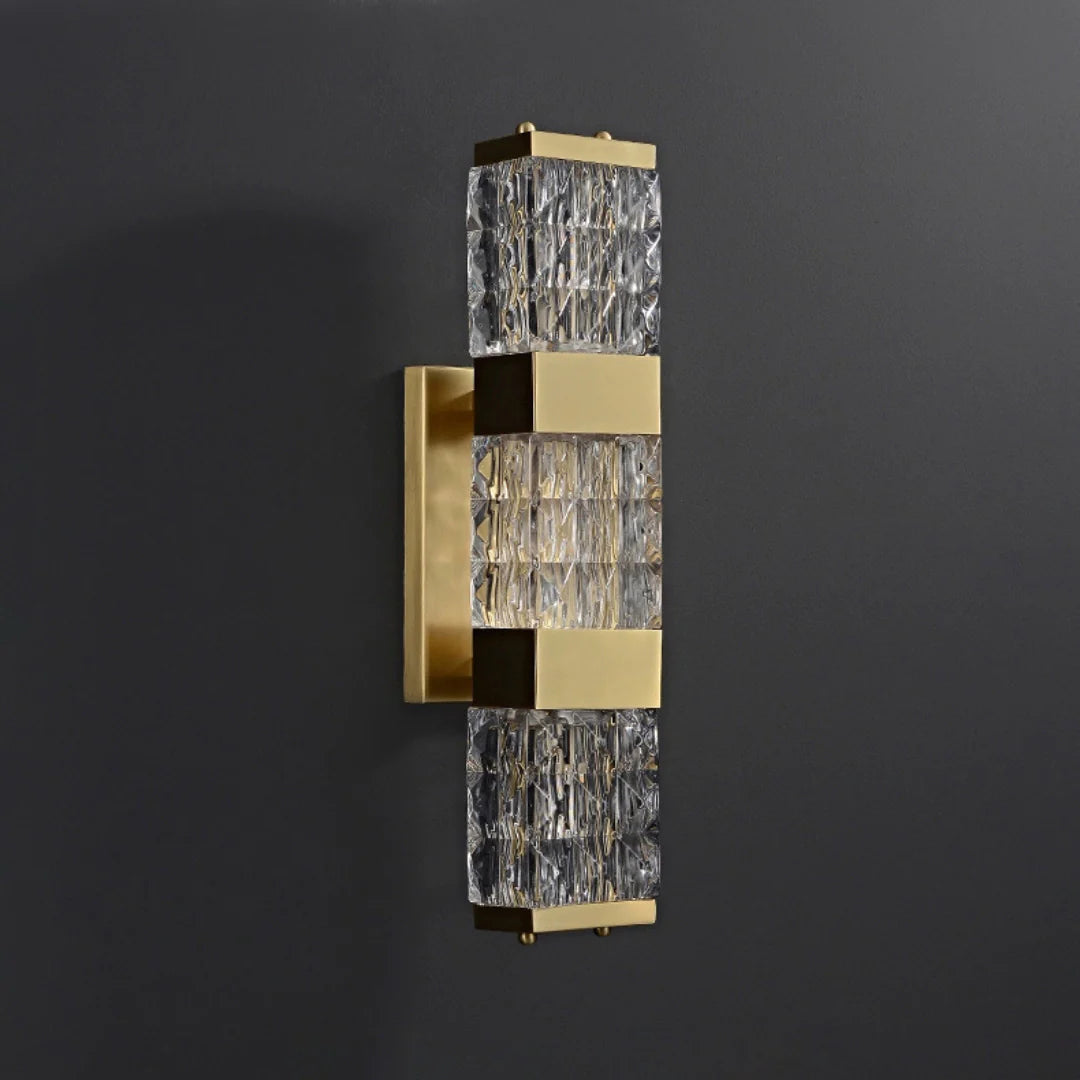 Dacio Golden Luxury Crystal Wall Lamp