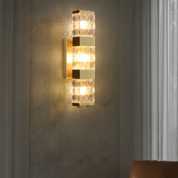 Dacio Golden Luxury Crystal Wall Lamp