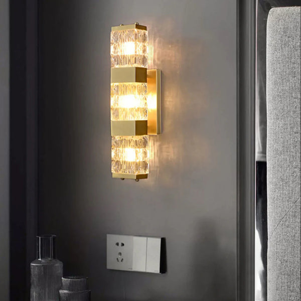 Dacio Golden Luxury Crystal Wall Lamp
