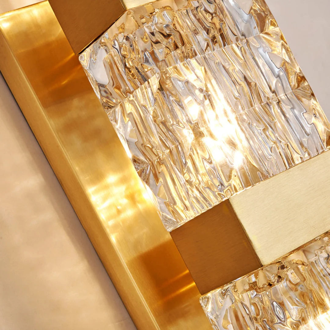 Dacio Golden Luxury Crystal Wall Lamp