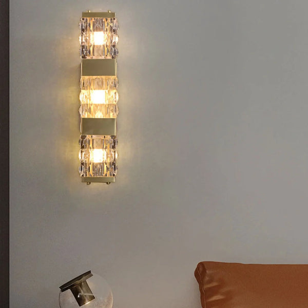 Dacio Golden Luxury Crystal Wall Lamp