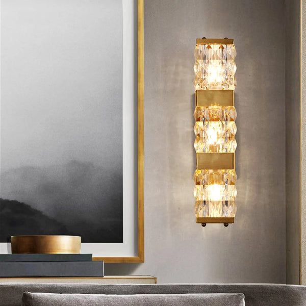 Dacio Golden Luxury Crystal Wall Lamp