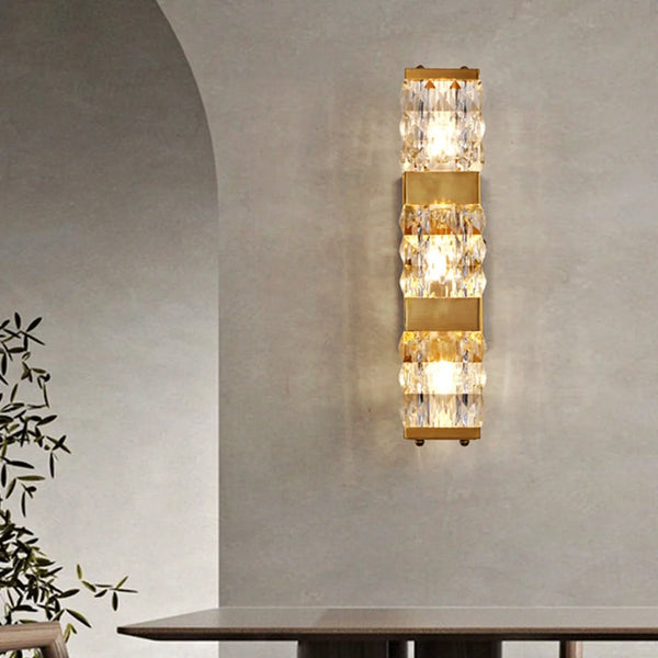 Dacio Golden Luxury Crystal Wall Lamp