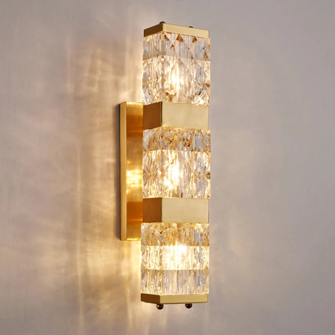 Dacio Golden Luxury Crystal Wall Lamp