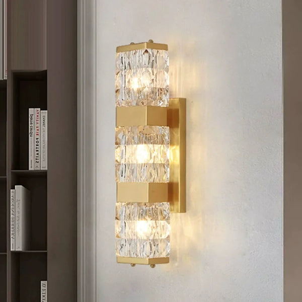 Dacio Golden Luxury Crystal Wall Lamp