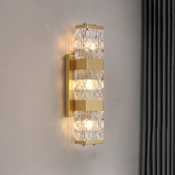 Dacio Golden Luxury Crystal Wall Lamp