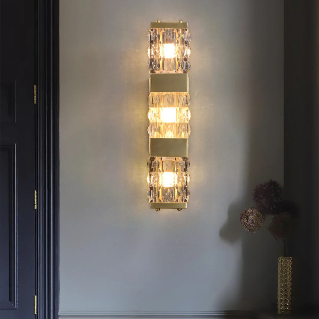 Dacio Golden Luxury Crystal Wall Lamp