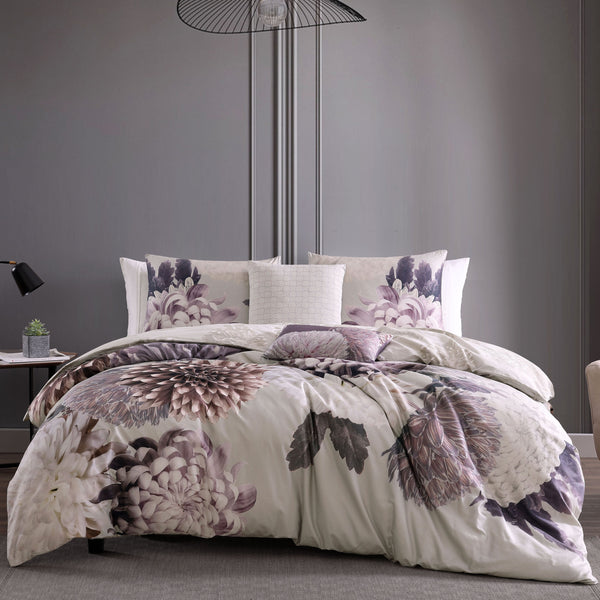 Bebejan Dahlia Purple 5 Piece Reversible Comforter Set