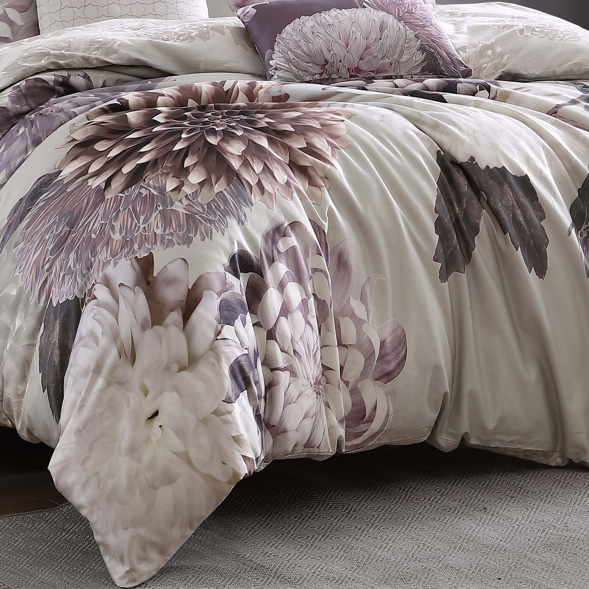 Bebejan Dahlia Purple 5 Piece Reversible Comforter Set