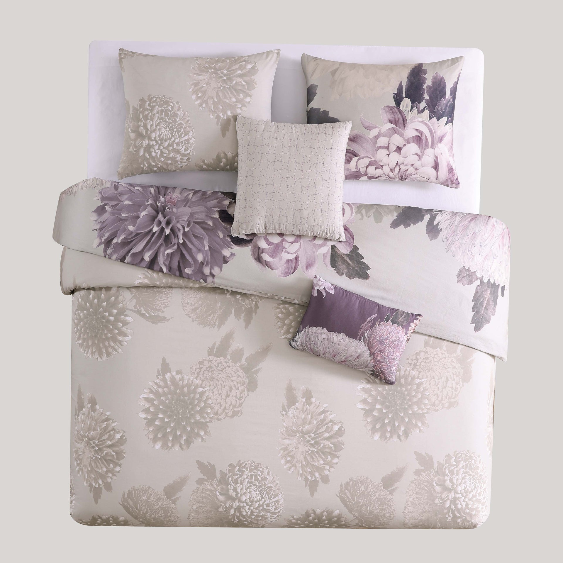 Bebejan Dahlia Purple 5 Piece Reversible Comforter Set