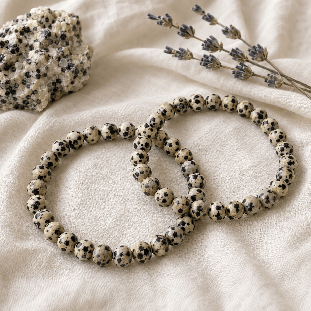Dalmatian Jasper Bracelet | Dalmatian Stone Bracelet (Altruism and Past Life Recall)