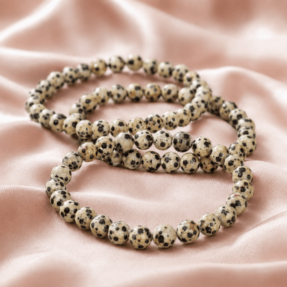 Dalmatian Jasper Bracelet | Dalmatian Stone Bracelet (Altruism and Past Life Recall)