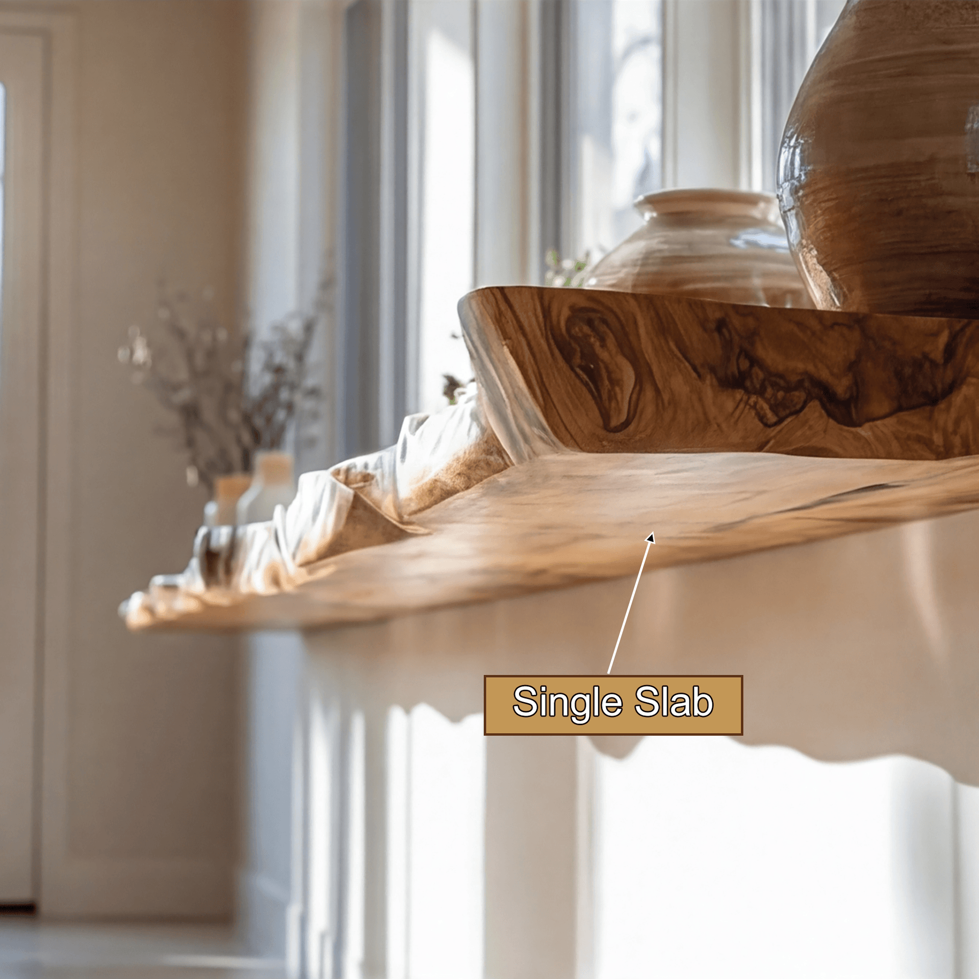 Darmion Live Edge Solid Wood Floating Shelf SPA302356